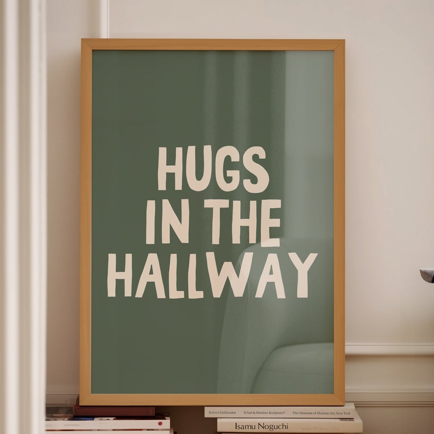 hugs in the hallway wall art