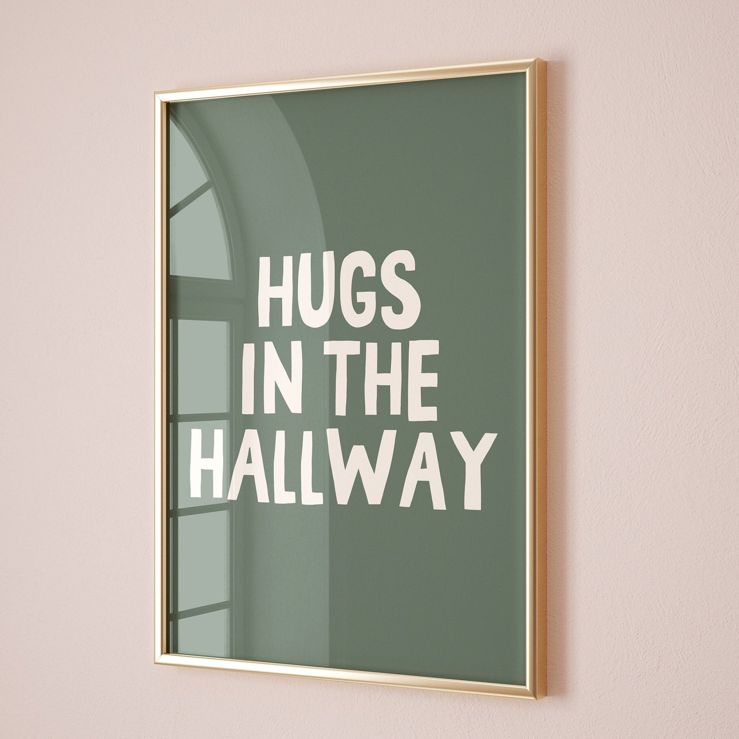 hugs in the hallway wall art
