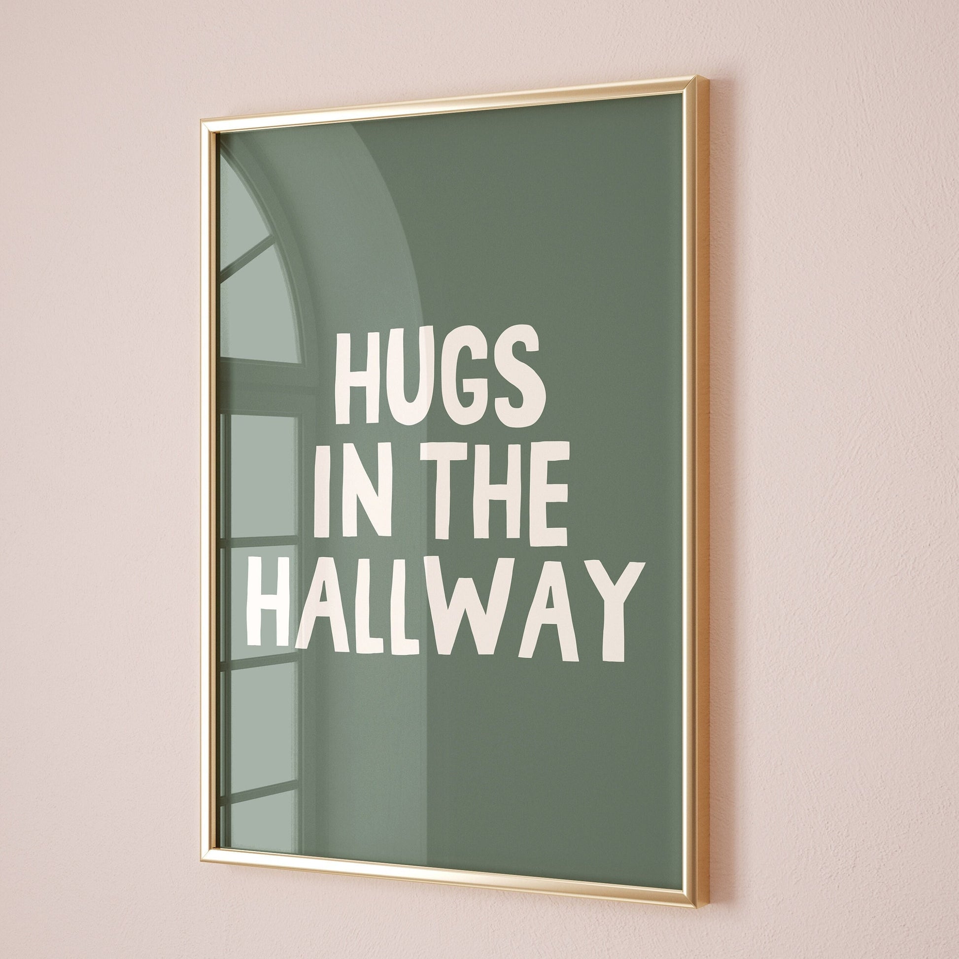 hugs in the hallway wall art
