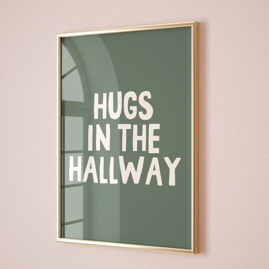 hugs in the hallway wall art