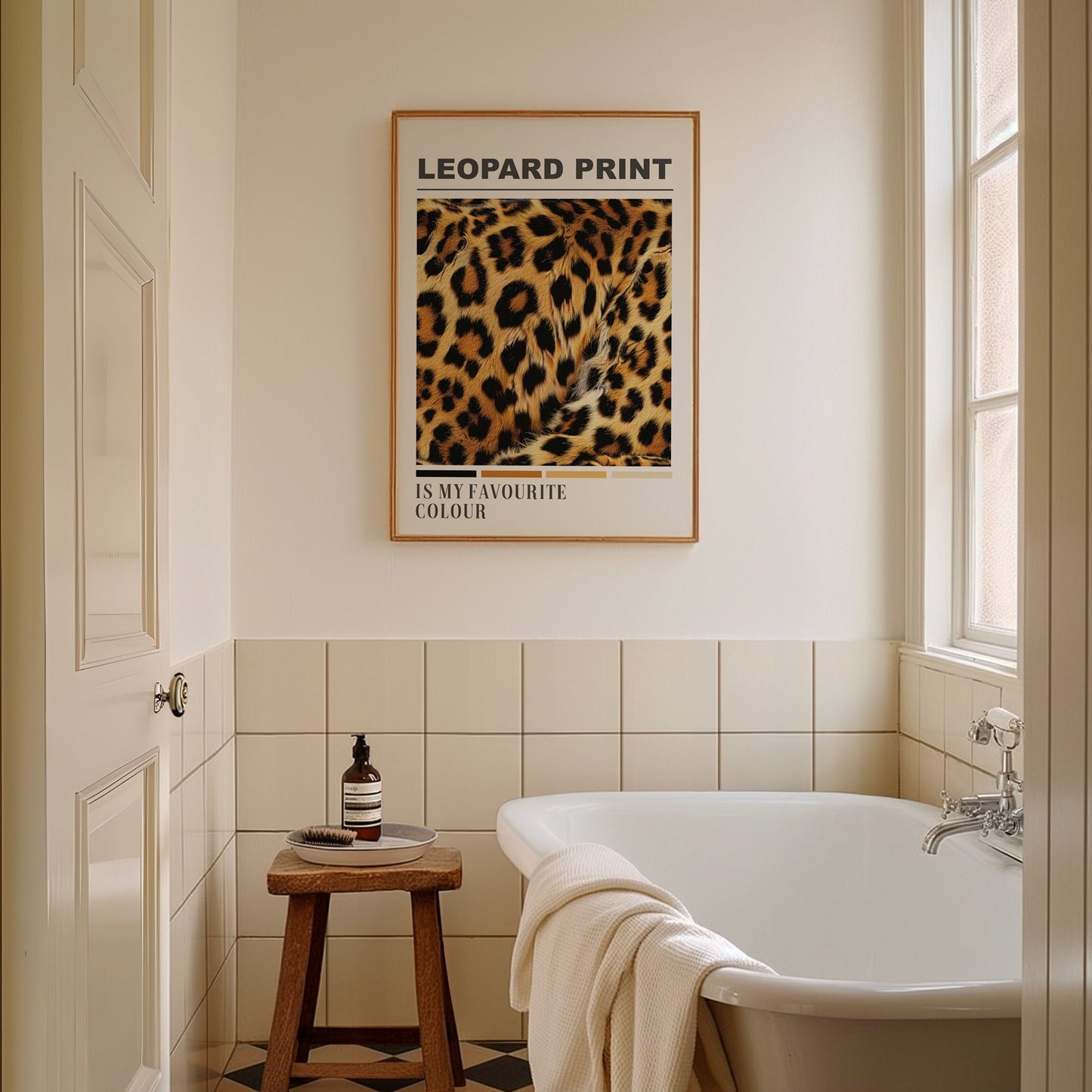 leopard print is my favourite colour wall print