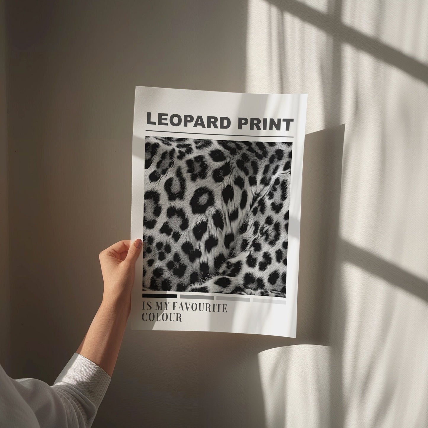 leopard print is my favourite colour wall print