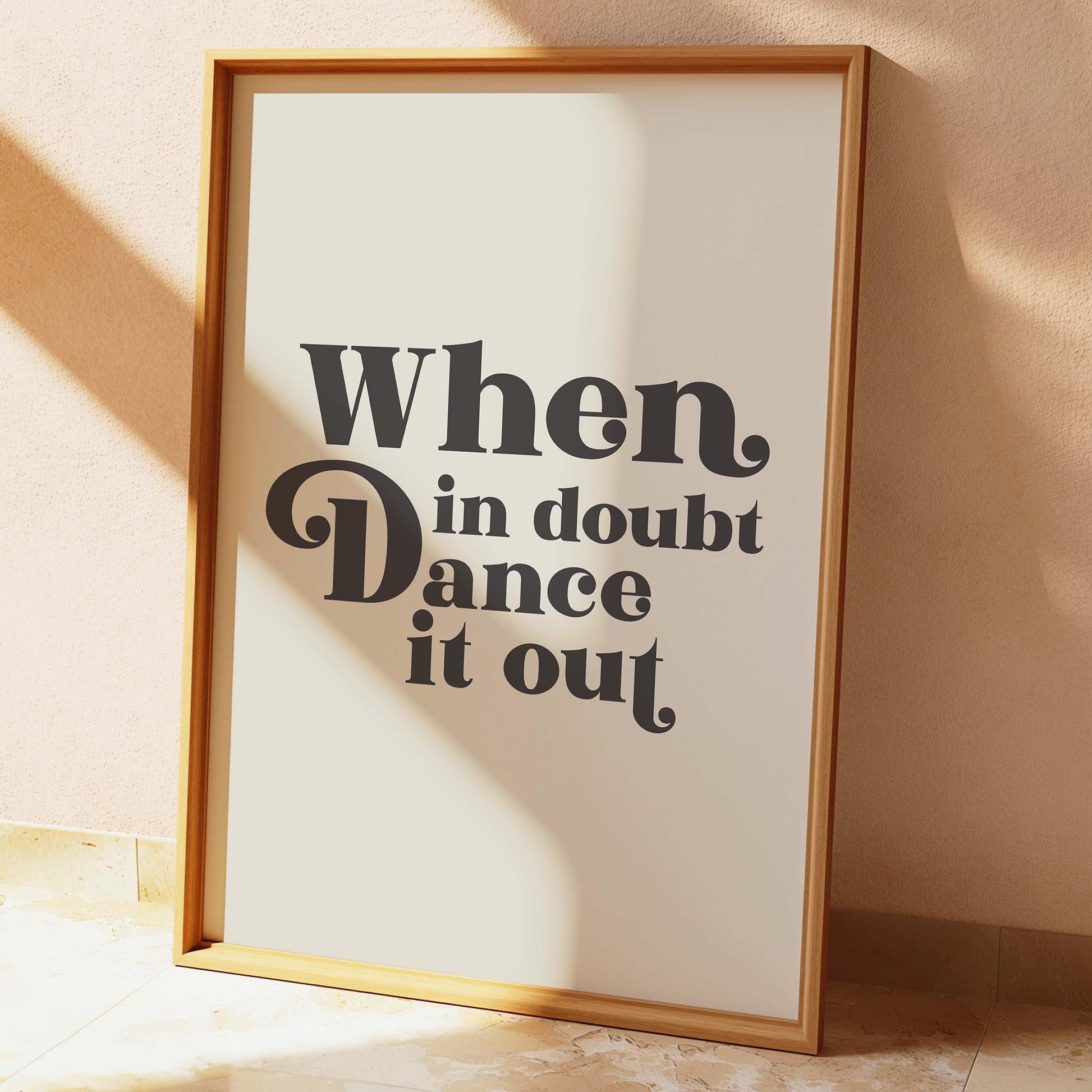 when in doubt dance it out wall print