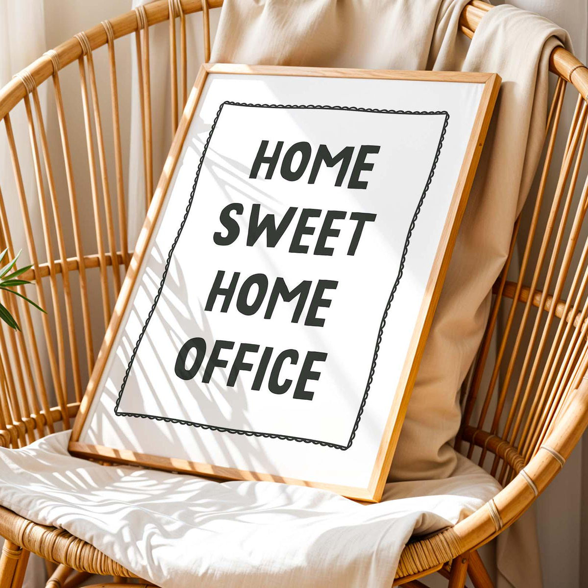 home sweet home office wall print