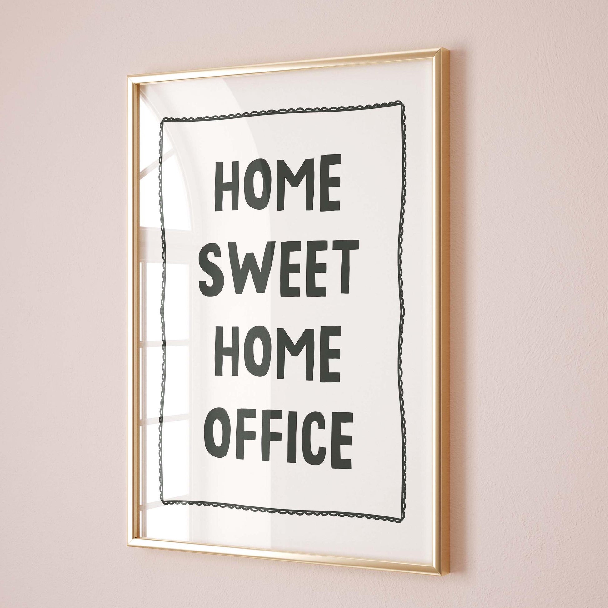 home sweet home office wall print