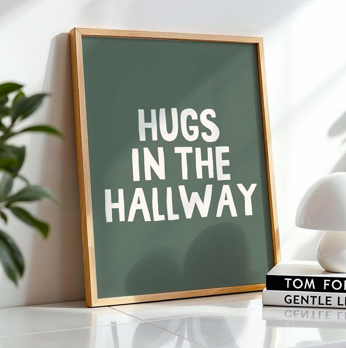 Hugs In The Hallway Wall Print