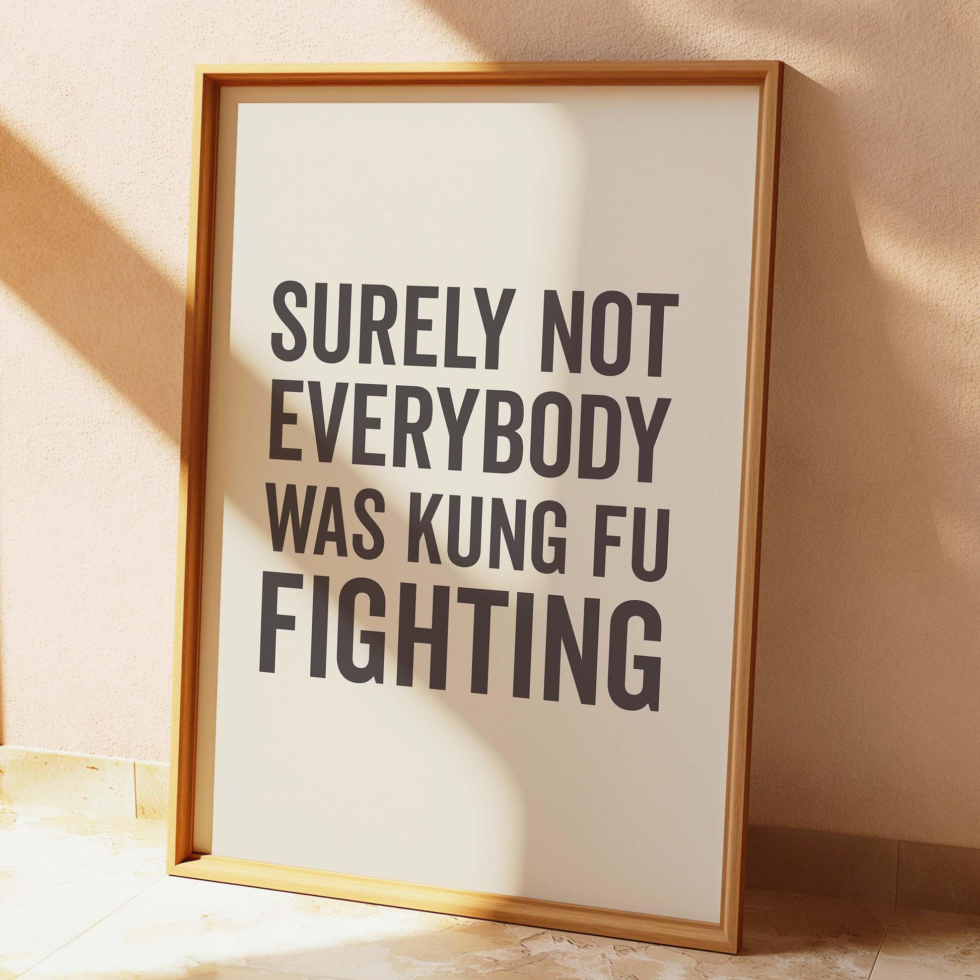 kung fu fighting wall print