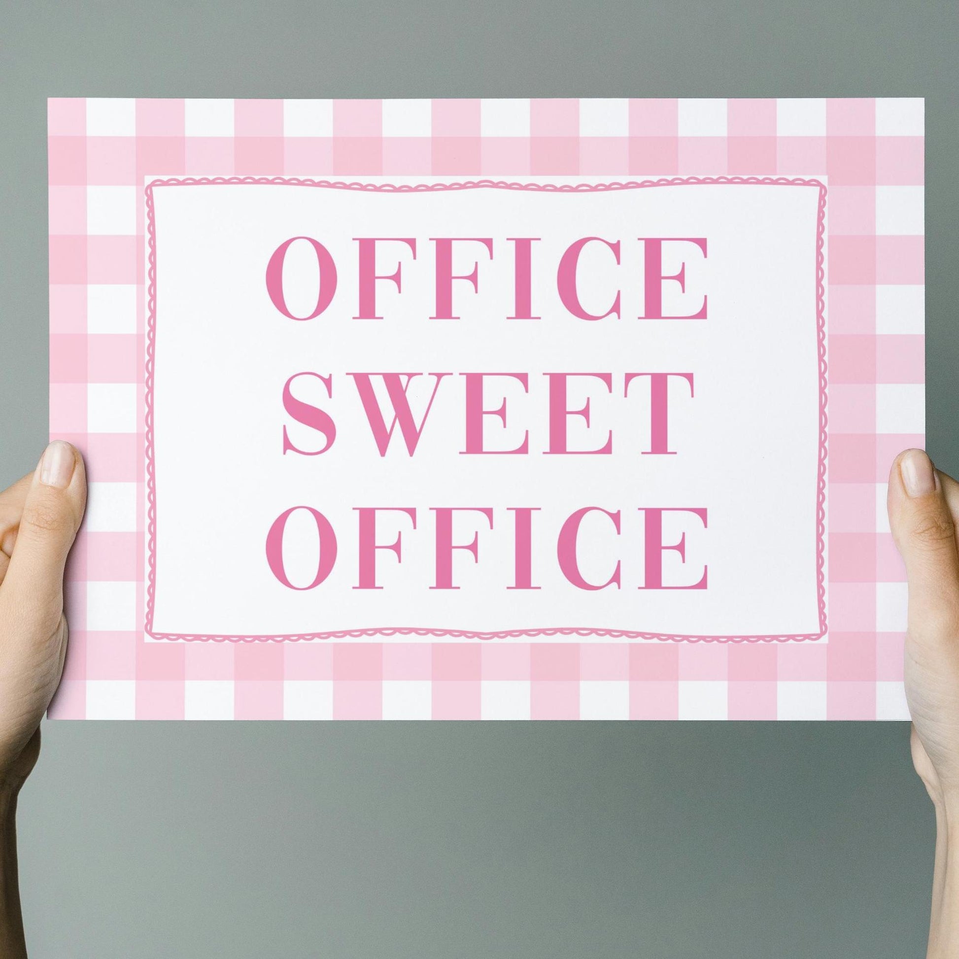 Office Sweet Office Art Print Pink Wall Decor