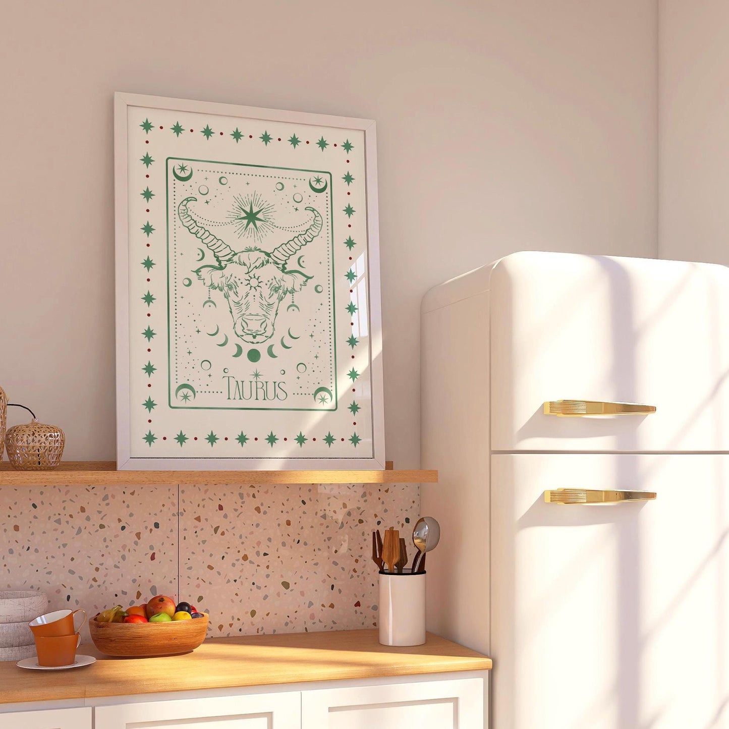 Taurus Zodiac Aesthetic Wall Art, Trendy Zodiac Print, Astrology Decor, Celestial Star Sign Poster, Spiritual Poster, Taurus Gift for Her