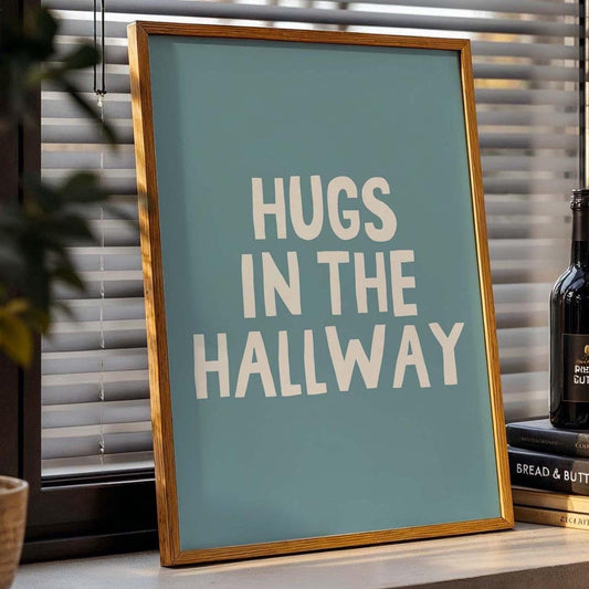 Hugs In The Hallway Wall Art Print