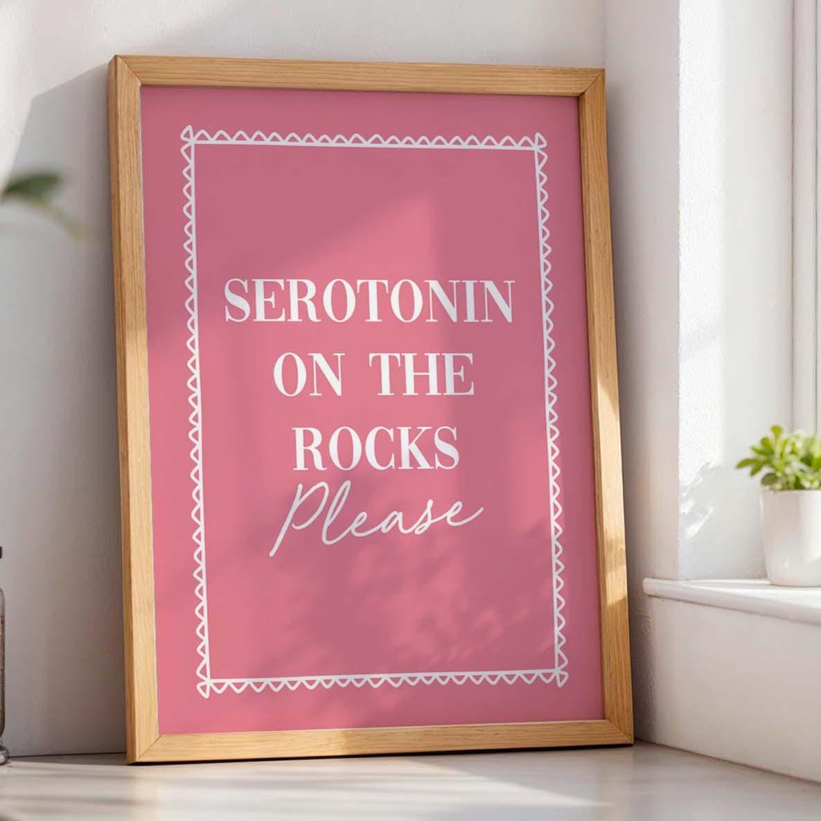 Serotonin On The Rocks Art Print