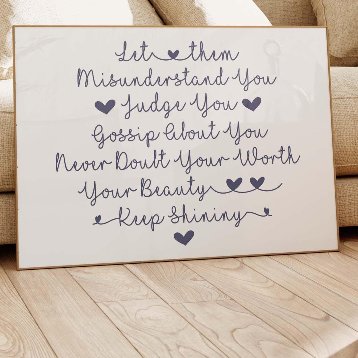 Let Them Positive Quote Landscape Wall Art Print
