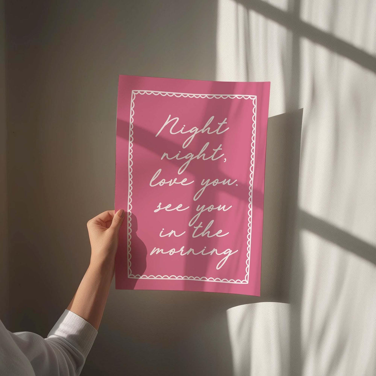 Night Night, Love You See You In The Morning Art Print