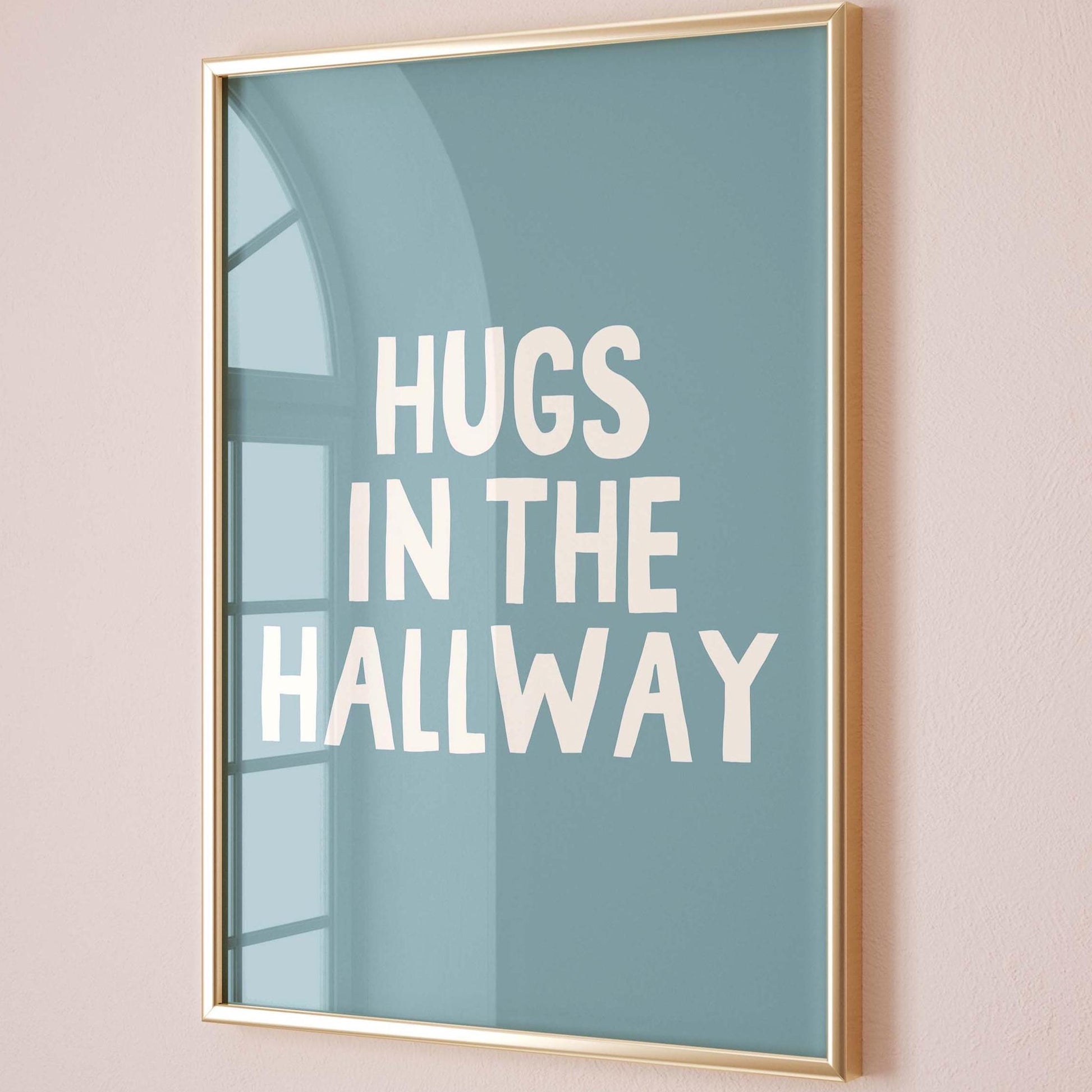 Hugs In The Hallway Wall Art Print