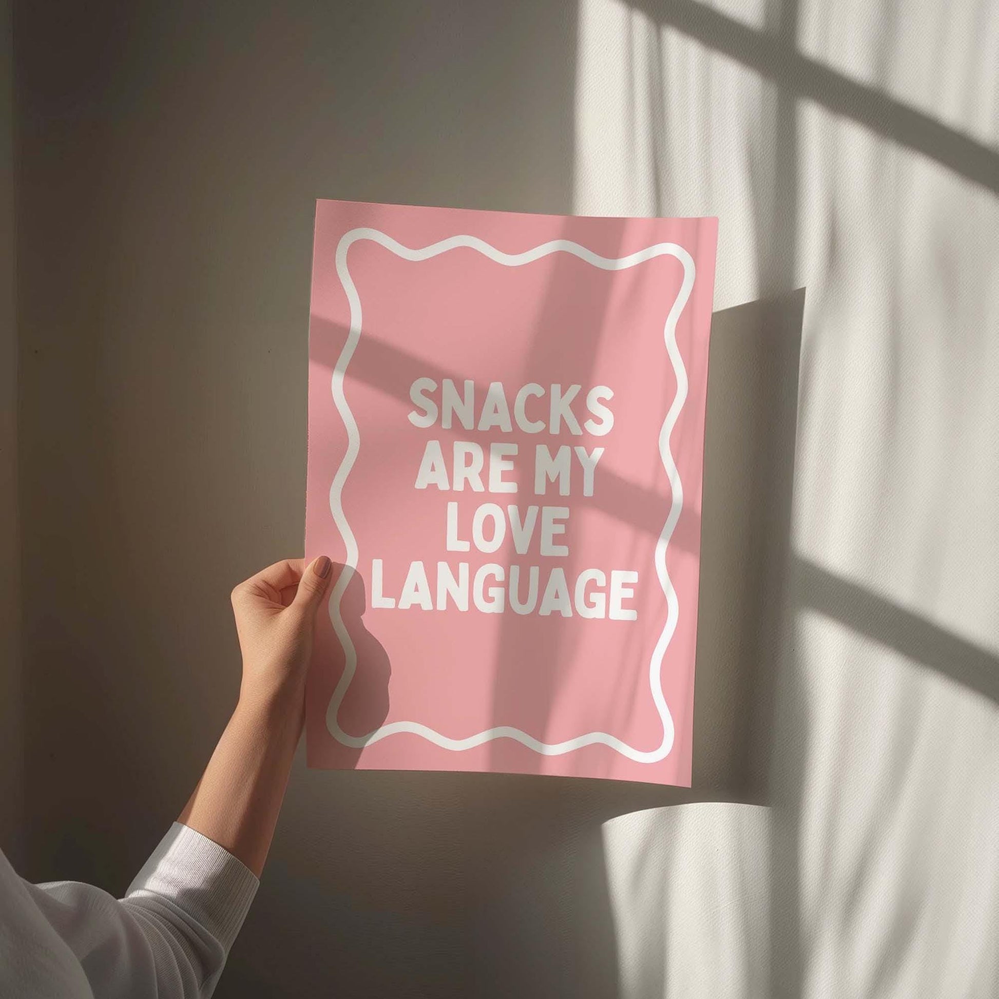 snacks are my love language wall art print