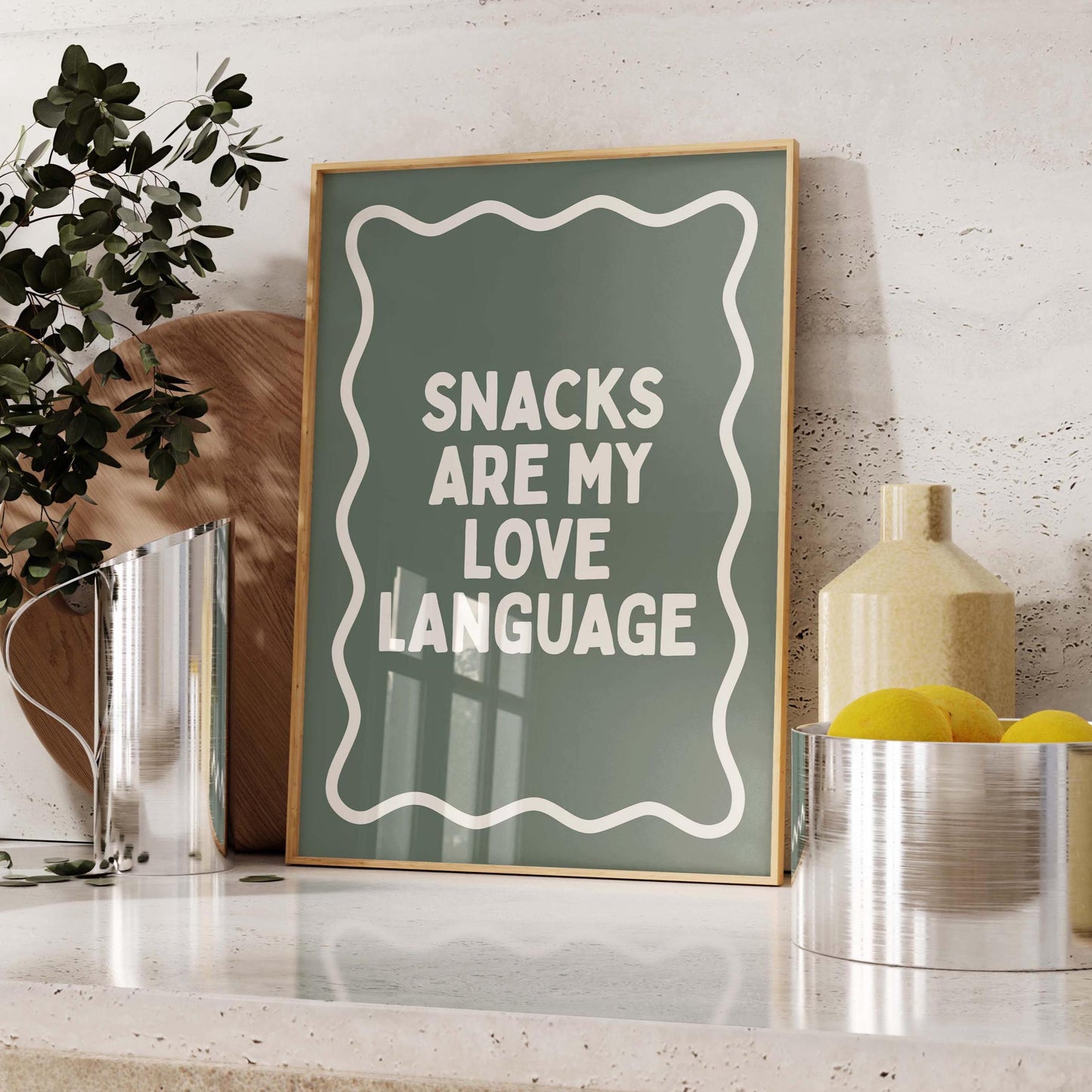 Snacks Are My Love Language Art Print