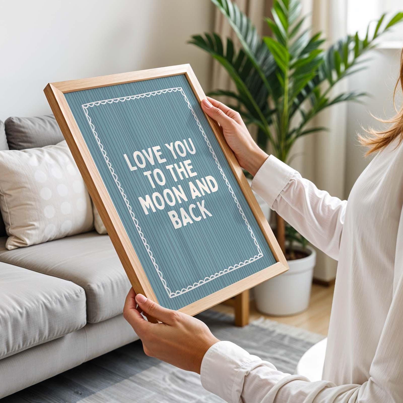 Love You To The Moon And Back Art Print