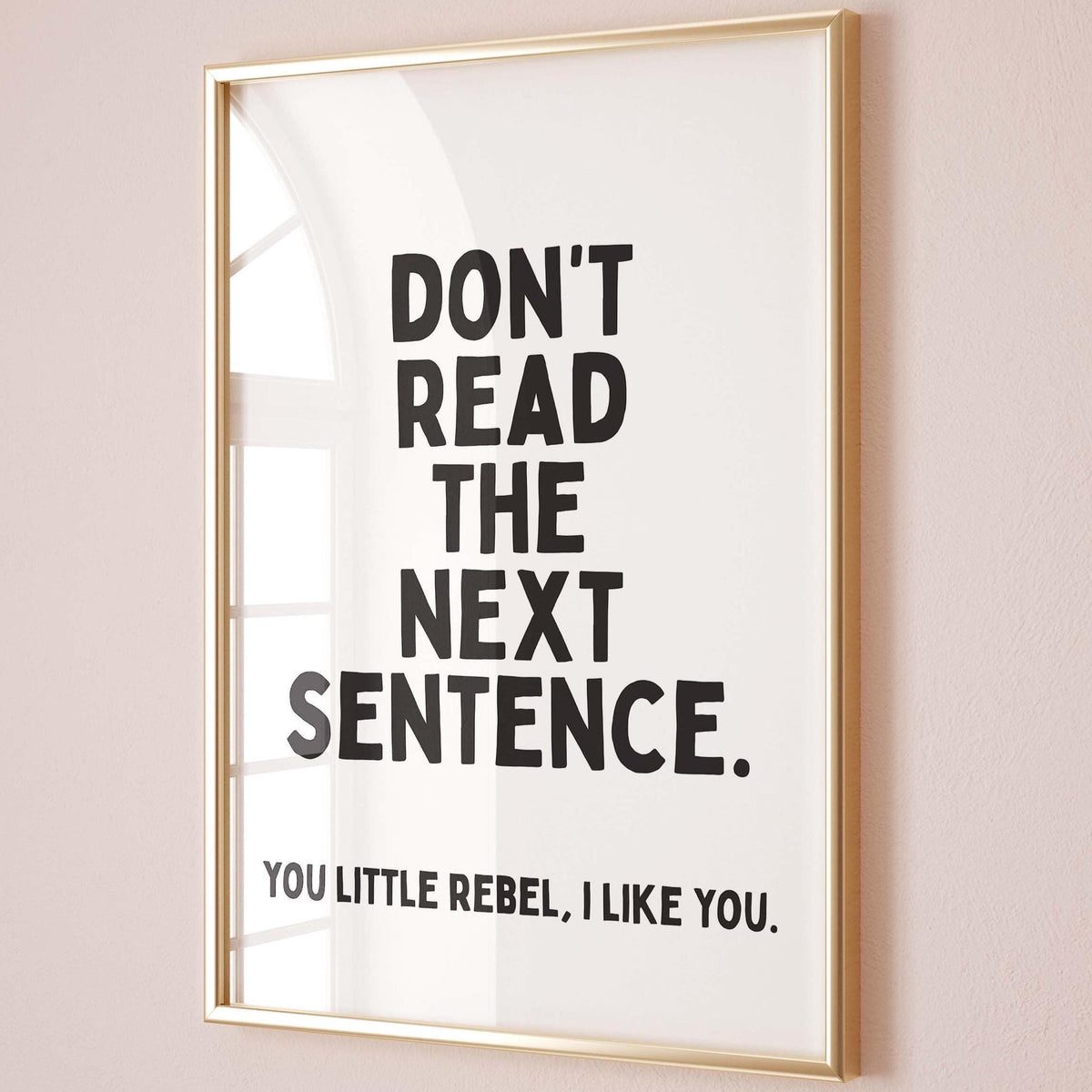 Dont Read The Next Sentence Wall Art Print