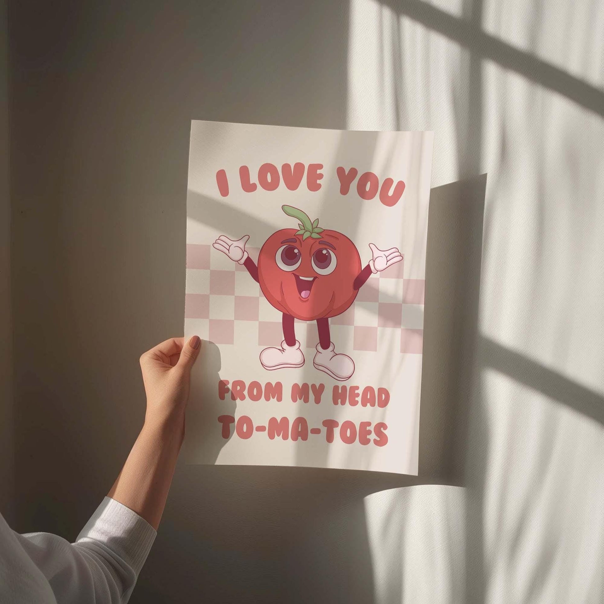 I Love You To My Head ToMaToes Art Print Retro Kitchen Wall Decor