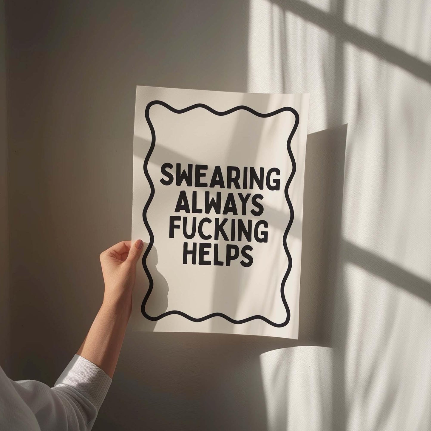 Swearing Always Fucking Helps Art Print