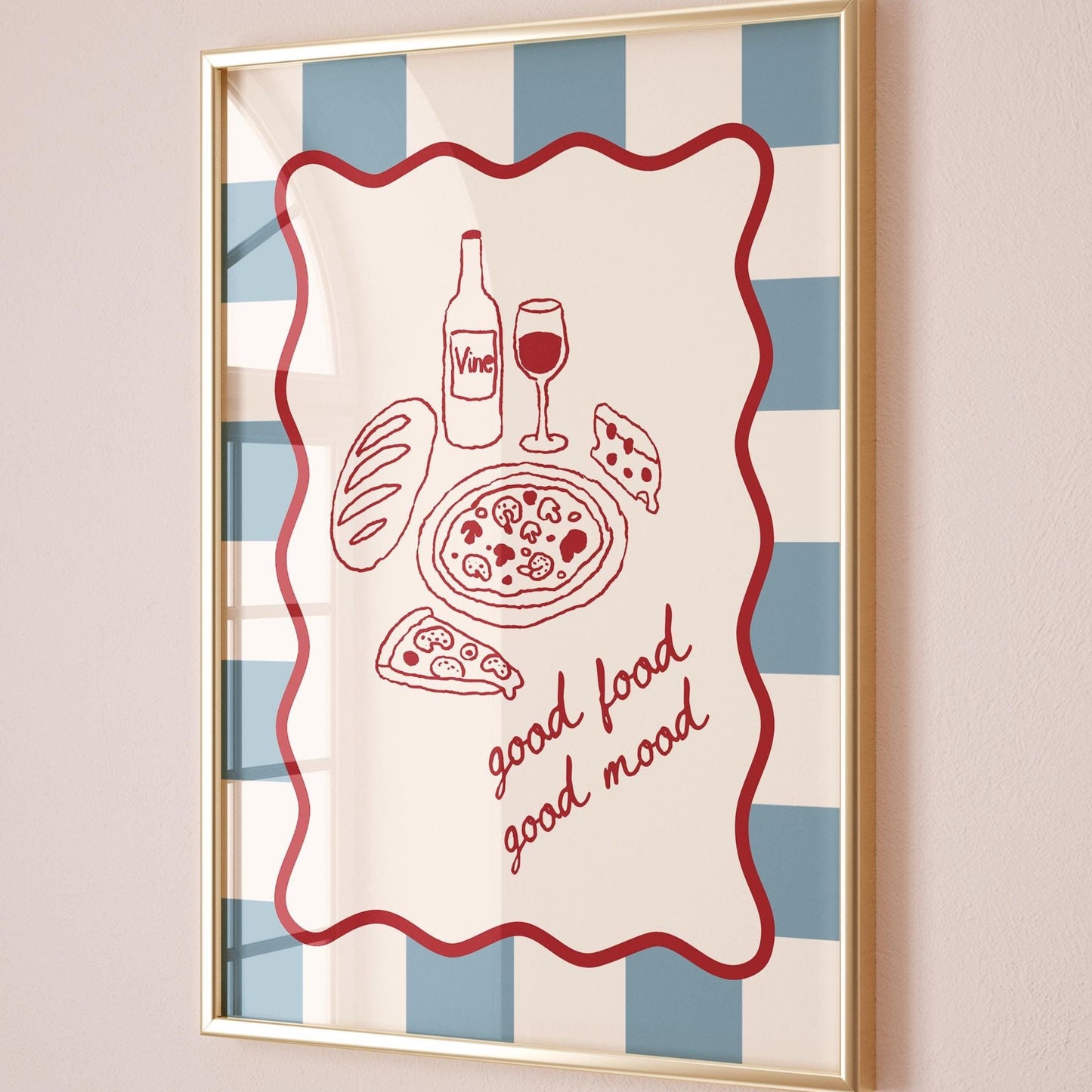 Good Food Good Mood Wall Print