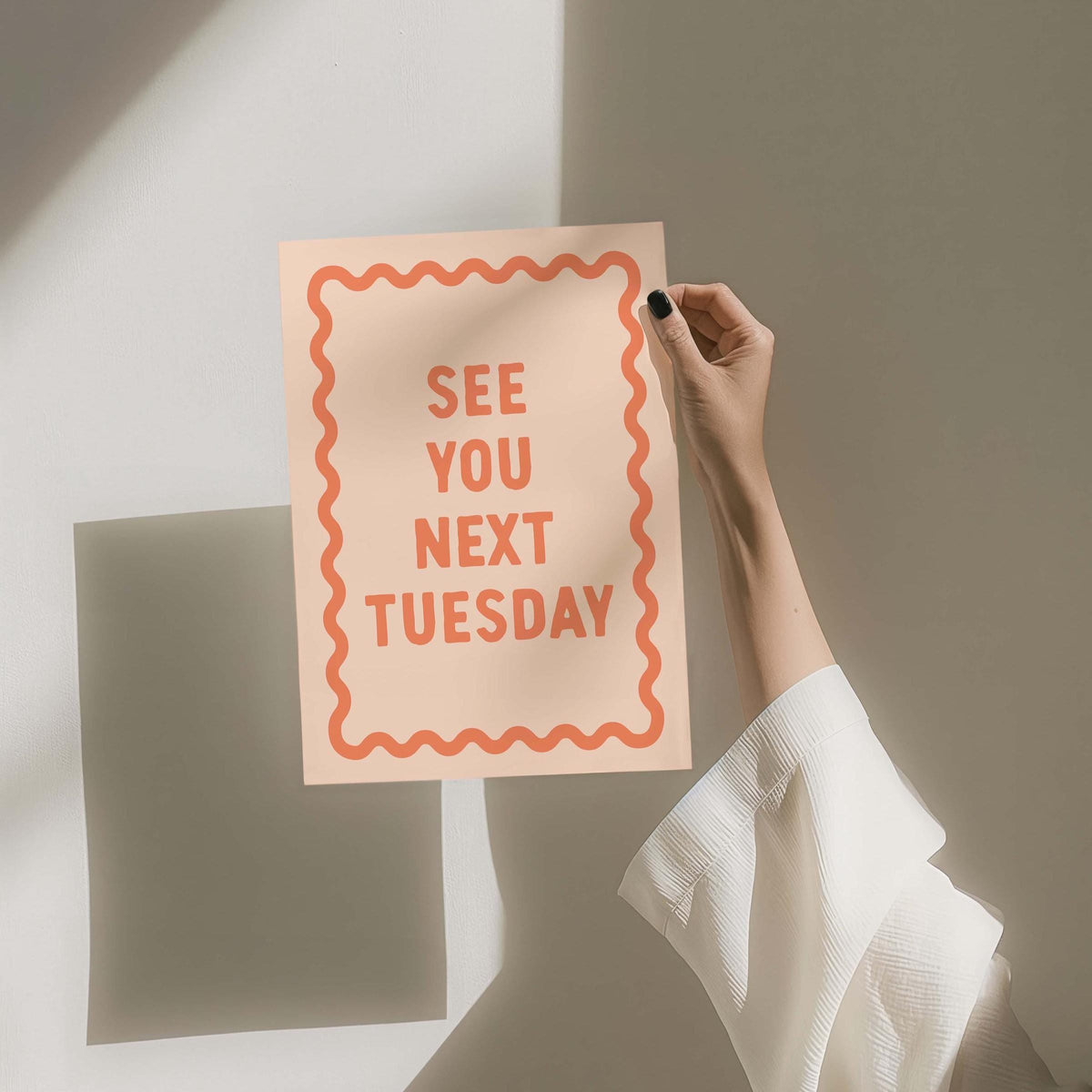 See You Next Tuesday Art Print Peachy Orange Wall Art