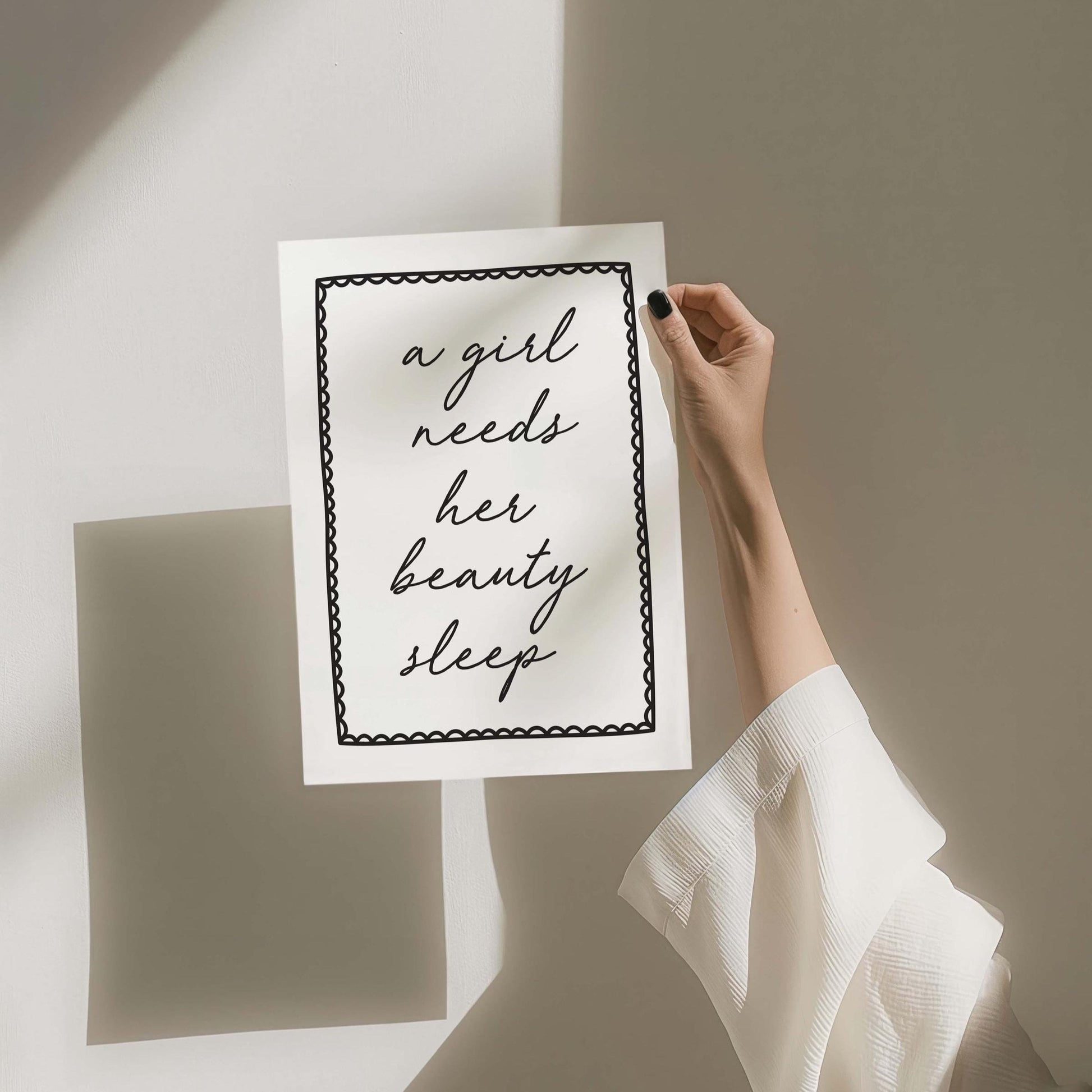 A Girl Needs Her Beauty Sleep Art Print