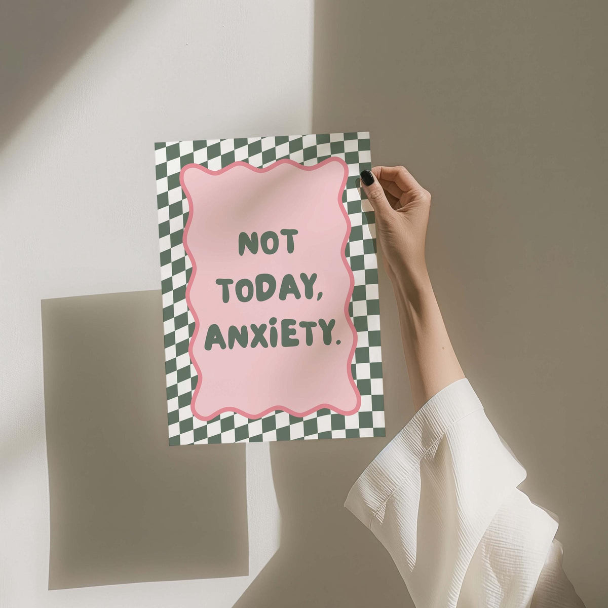Not Today Anxiety Art Print