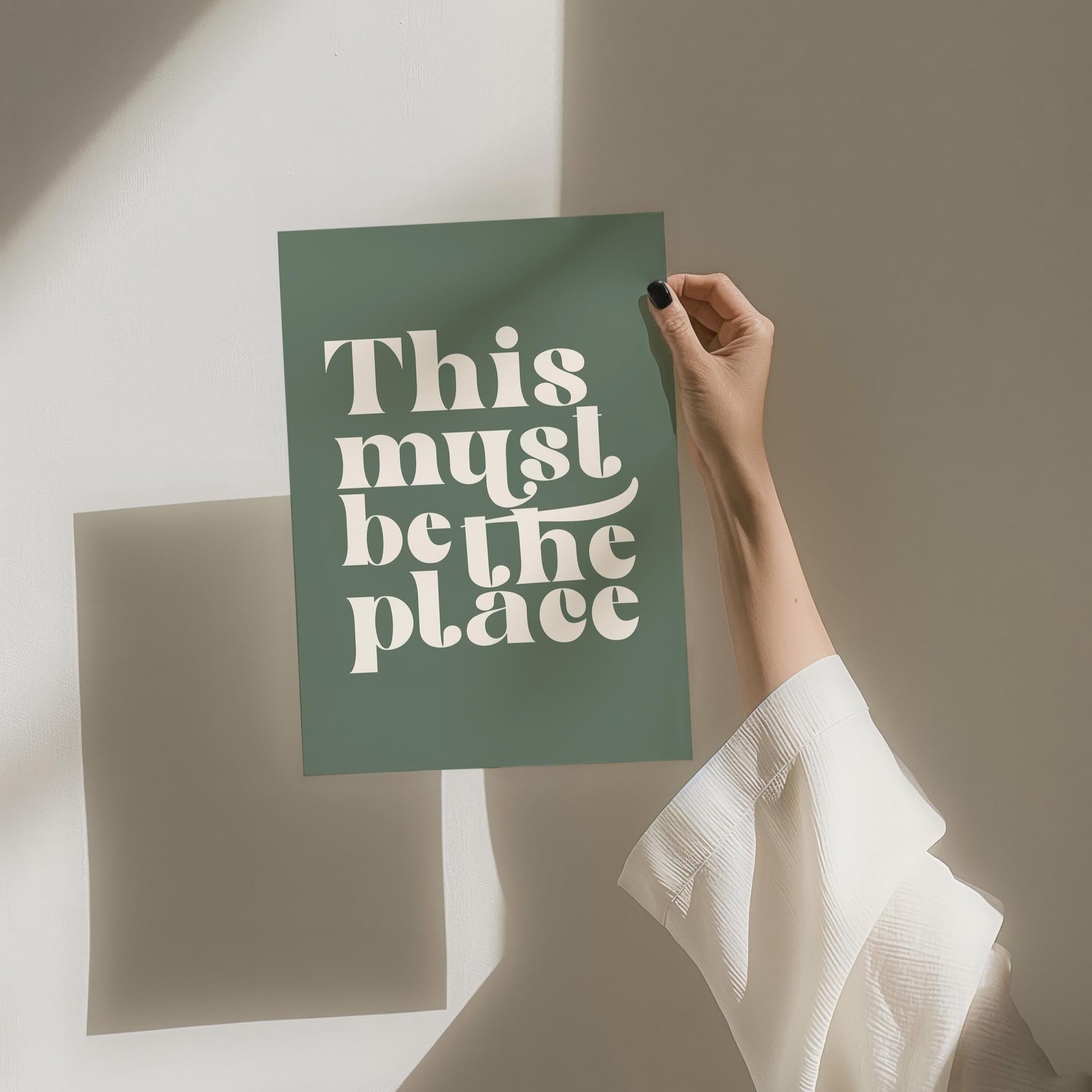 this must be the place wall art print green