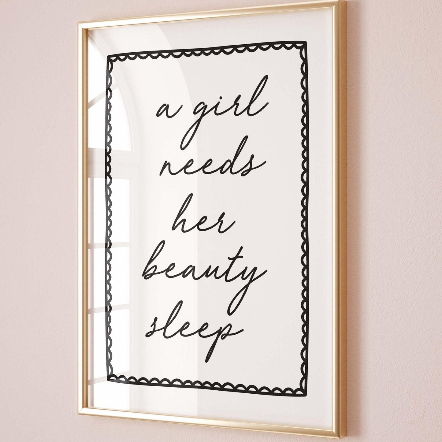 A Girl Needs Her Beauty Sleep Art Print