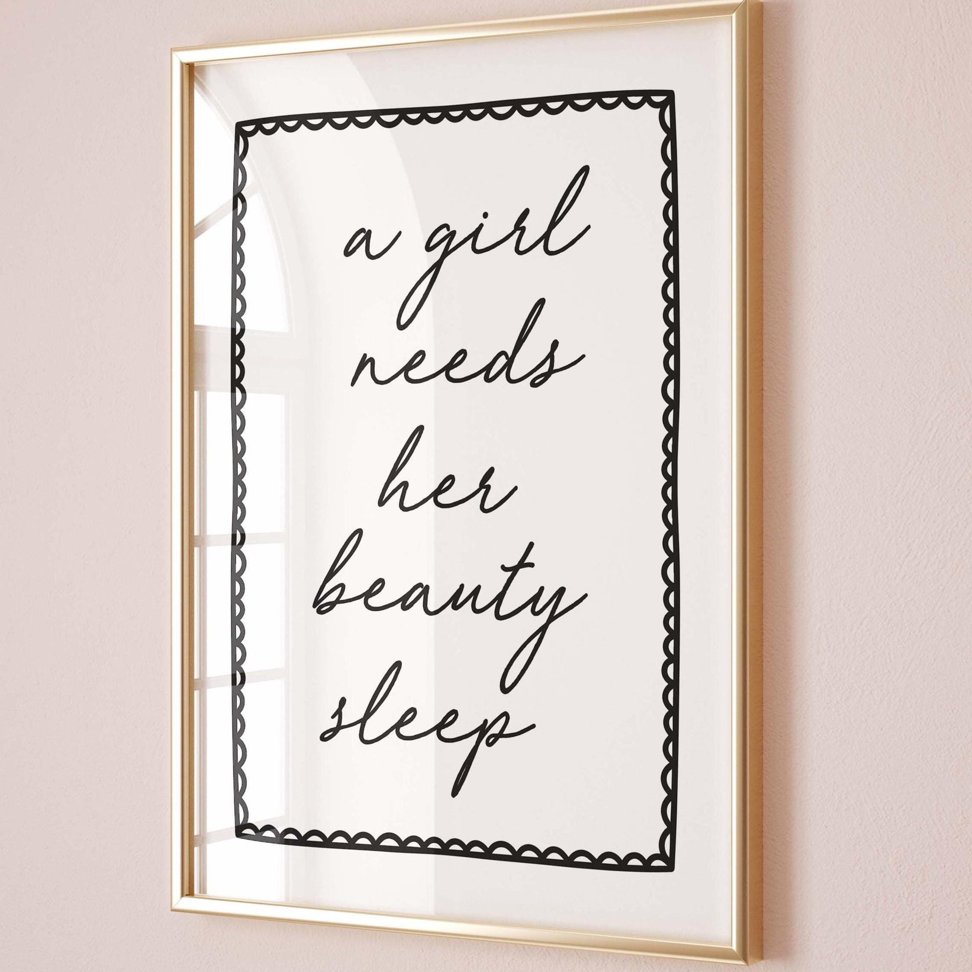 A Girl Needs Her Beauty Sleep Art Print