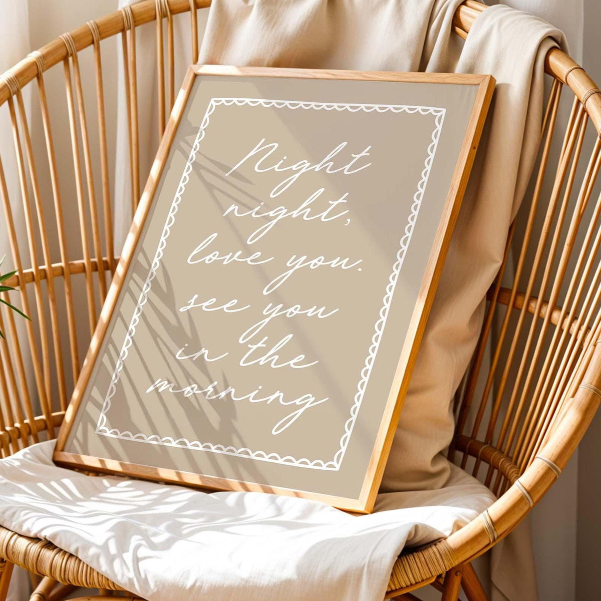 Night Night, Love You See You In The Morning Art Print