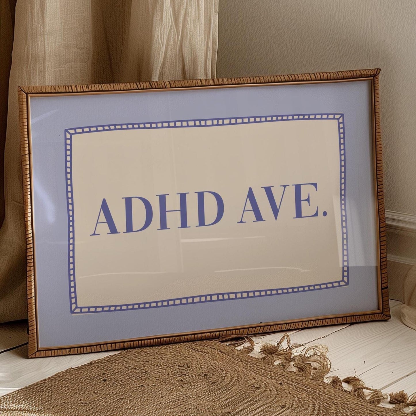 Adhd Avenue Art Print Light Blue Landscape Wall Art
