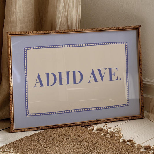 Adhd Avenue Art Print Light Blue Landscape Wall Art