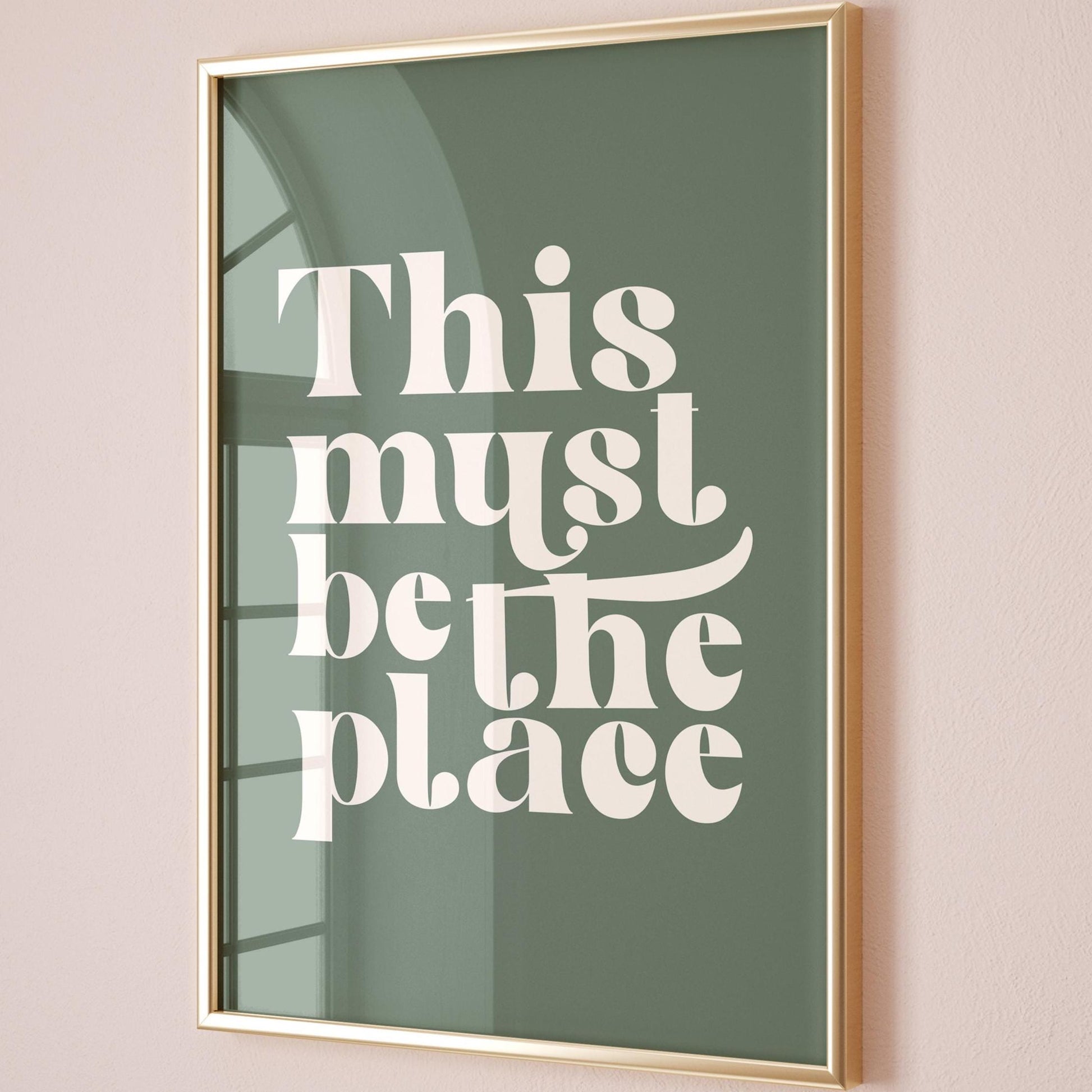 This Must Be The Place Wall Print Unframed Card Art Print Hallway Wall Decor