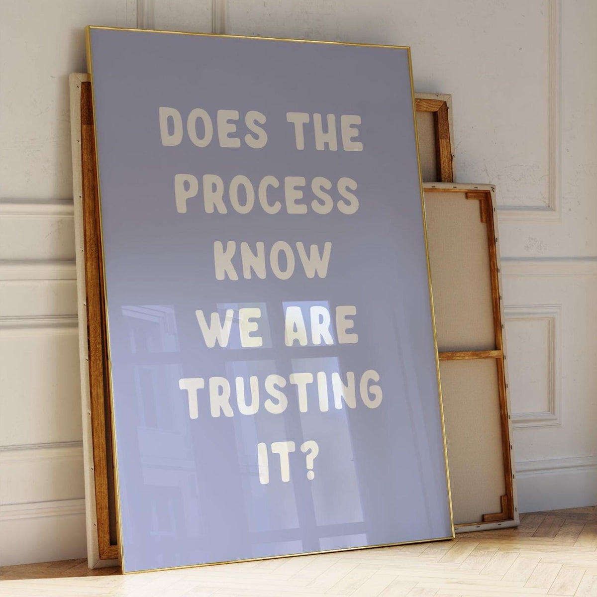 Does The Process Know We Are Trusting It Art Print Light Blue Wall Decor