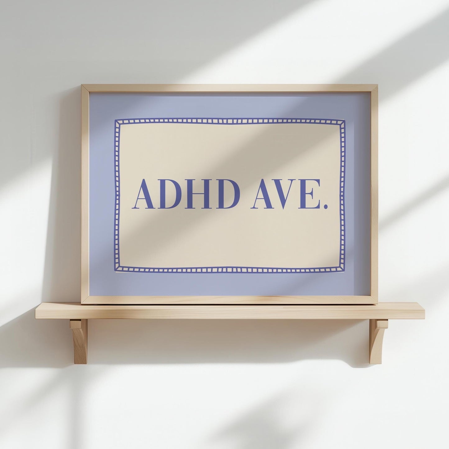 Adhd Avenue Art Print Light Blue Landscape Wall Art