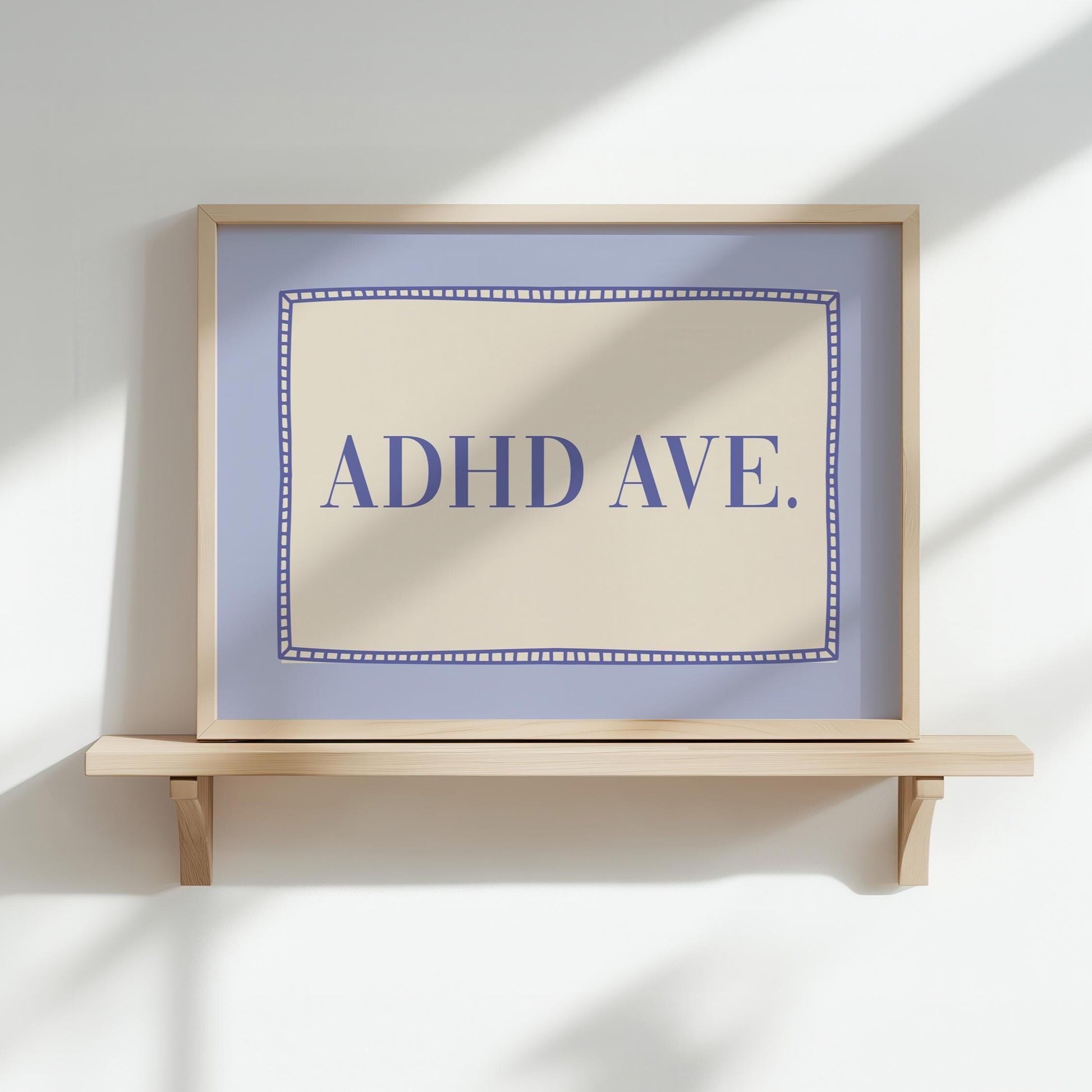 Adhd Avenue Art Print Light Blue Landscape Wall Art