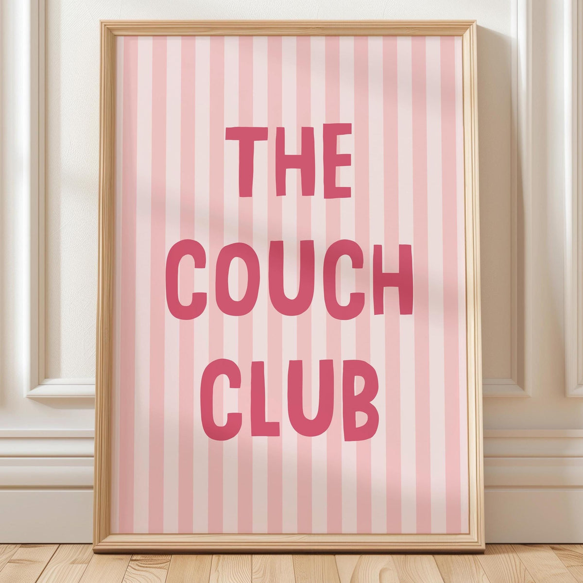 The Couch Club Art Print Pink Stripey Wall Decor