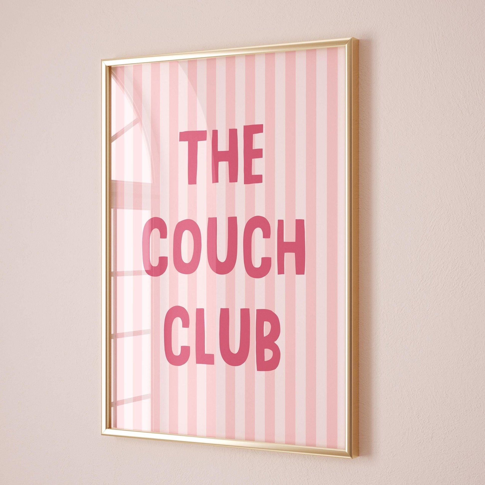 The Couch Club Art Print Pink Stripey Wall Decor