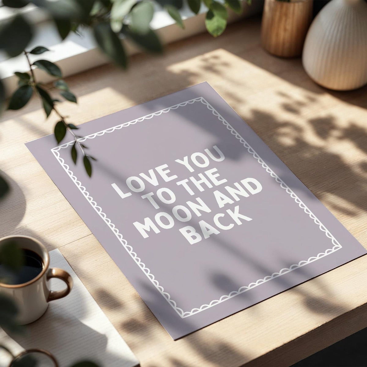 Love you to the moon and back wall art print
