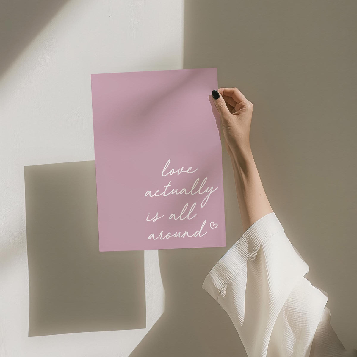 Love Actually Is All Around Art Print Purple Wall Decor