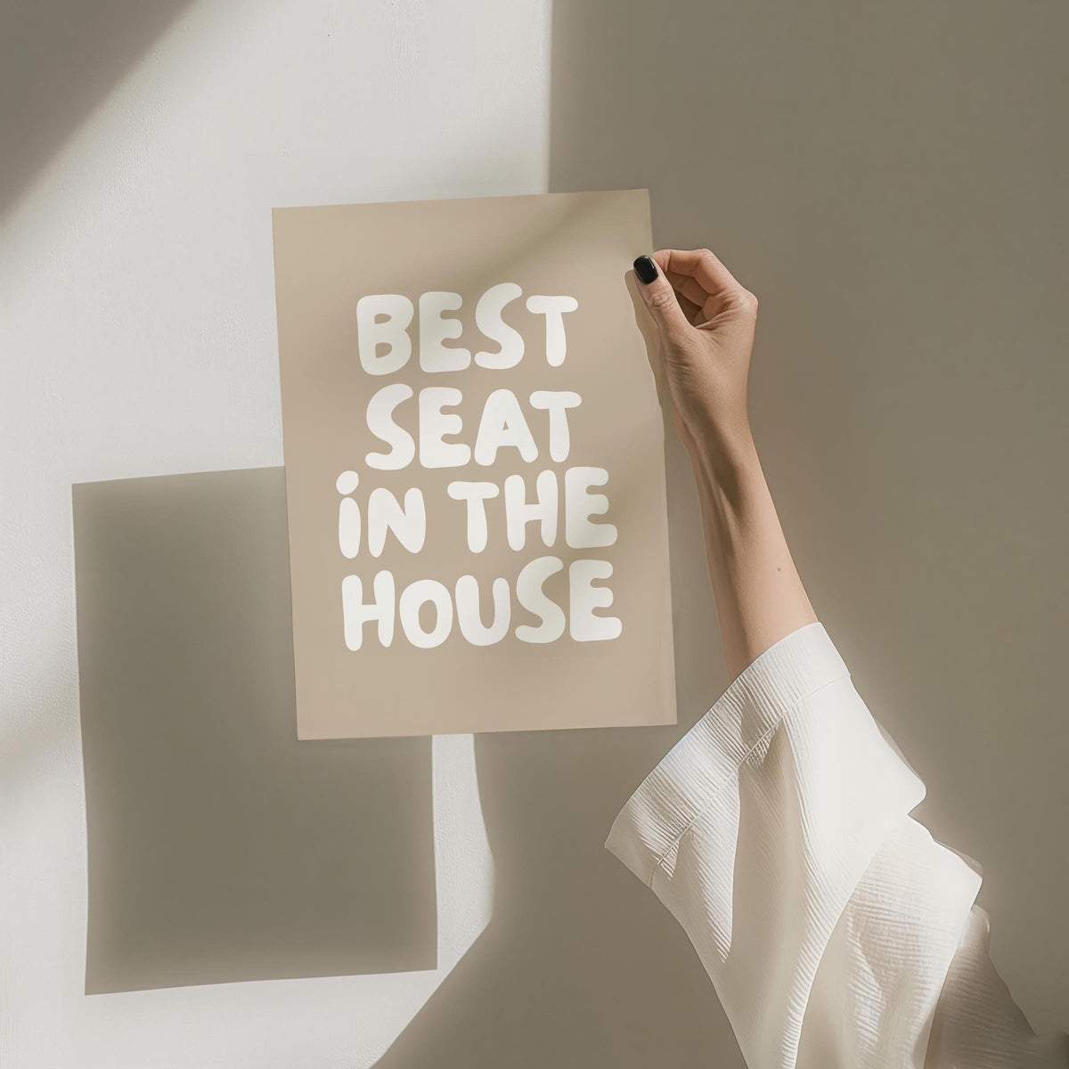 Best Seat In The House Art Print Beige Wall Decor
