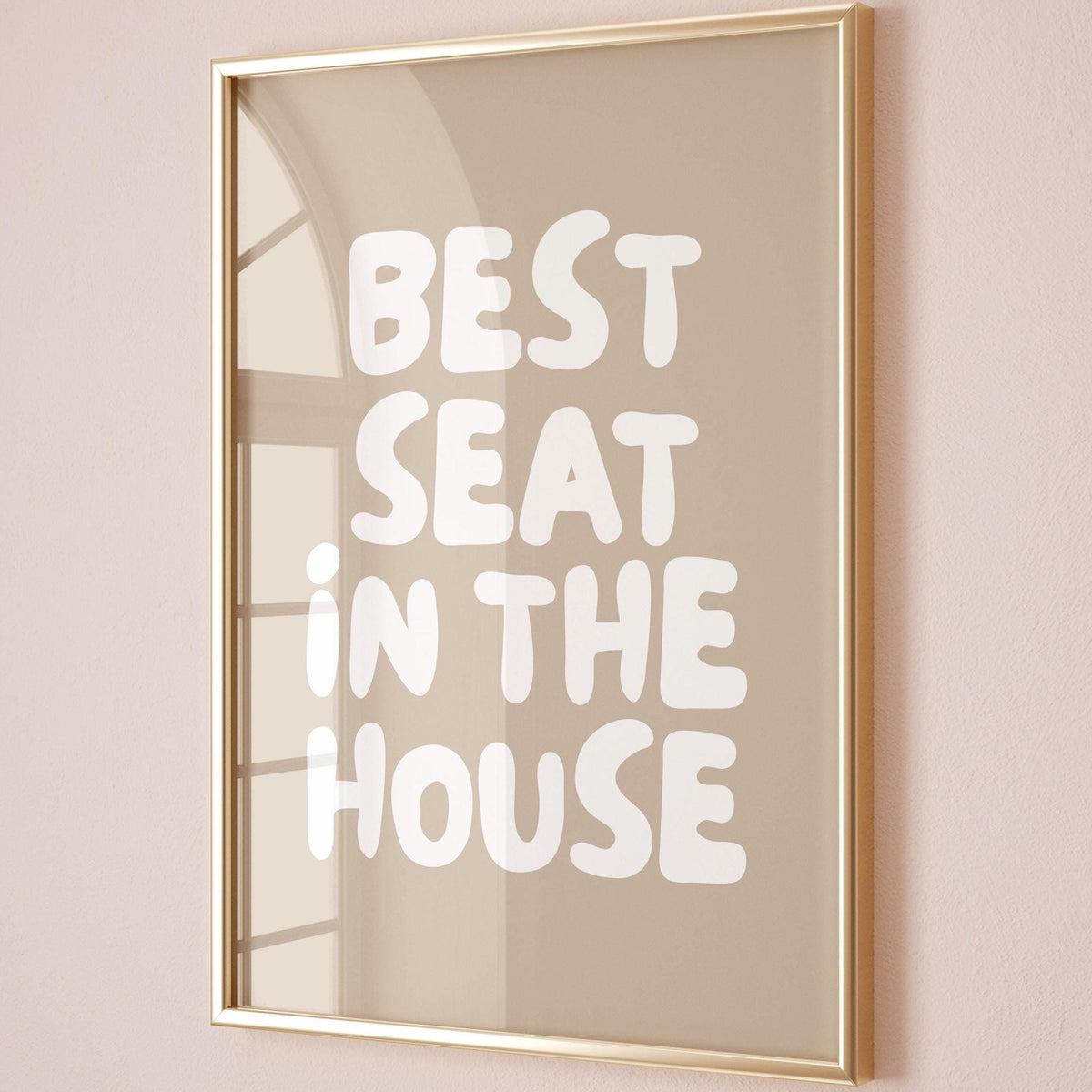 Best Seat In The House Art Print Beige Wall Decor