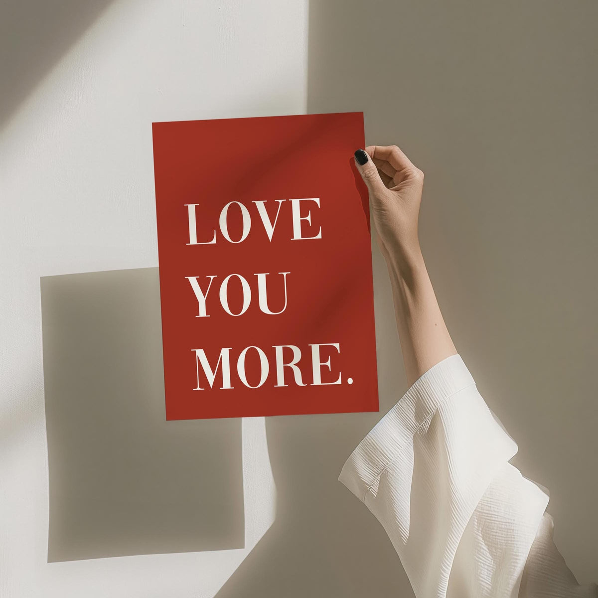 Love You More Print Burnt Orange