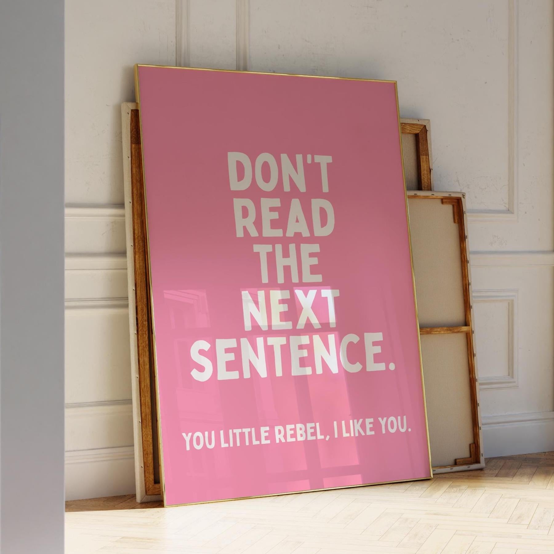 Little rebel pink wall print