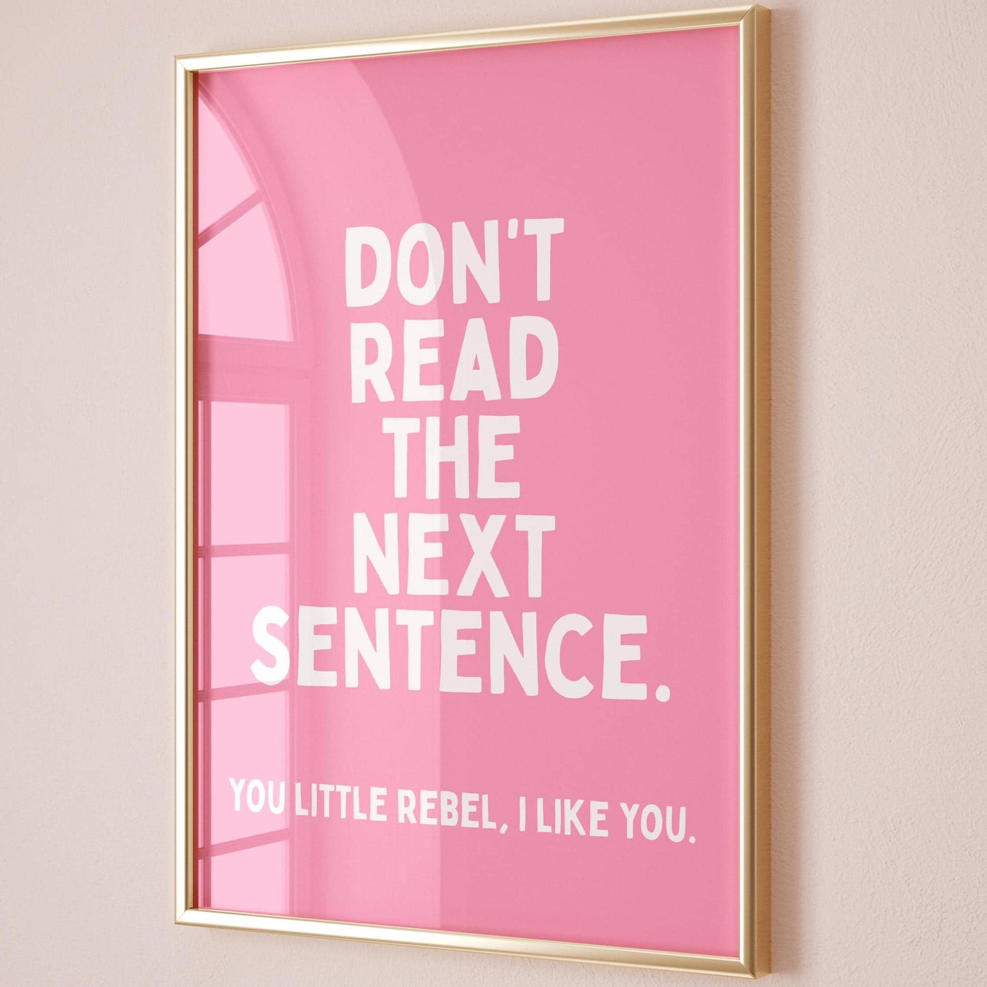 little rebel pink wall print
