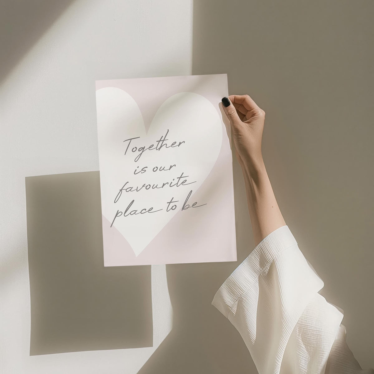 Together Is Our Favourite Place To Be Art Print, Couples Bedroom Wall Decor