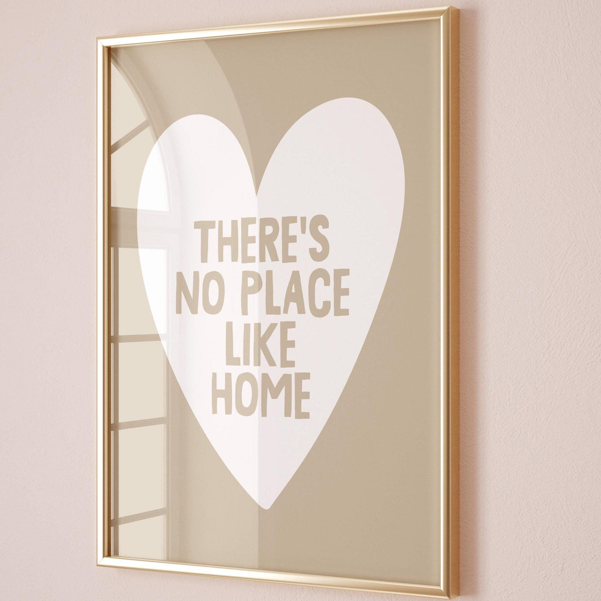 There's No Place Like Home Art Print, Beige Wall Decor