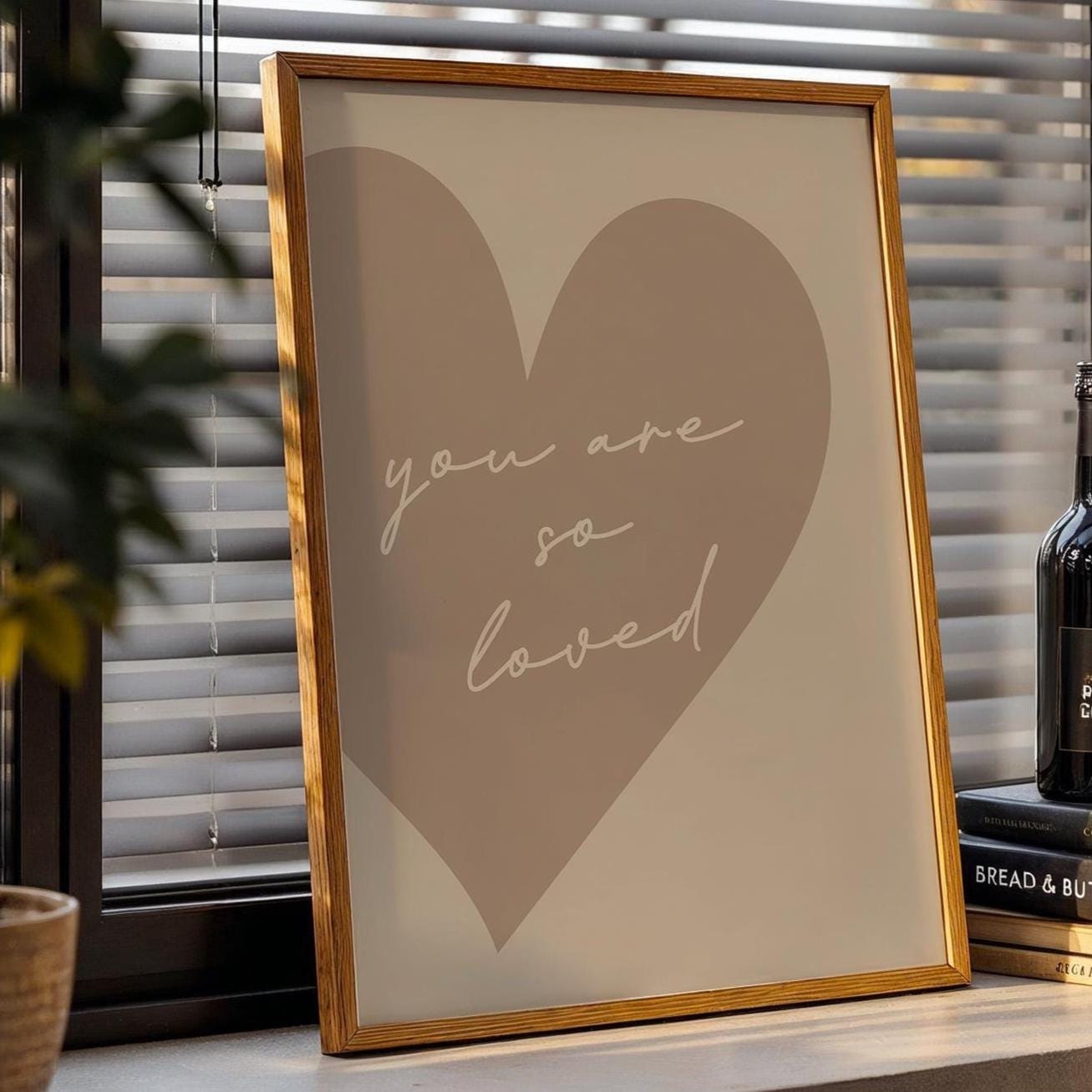 You Are So Loved Art Print, Aesthetic Bedroom Wall Decor